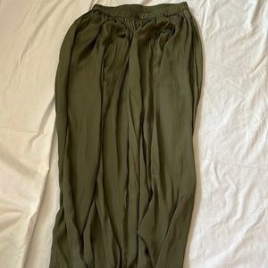 Kori silky boho maxi skirt with pockets